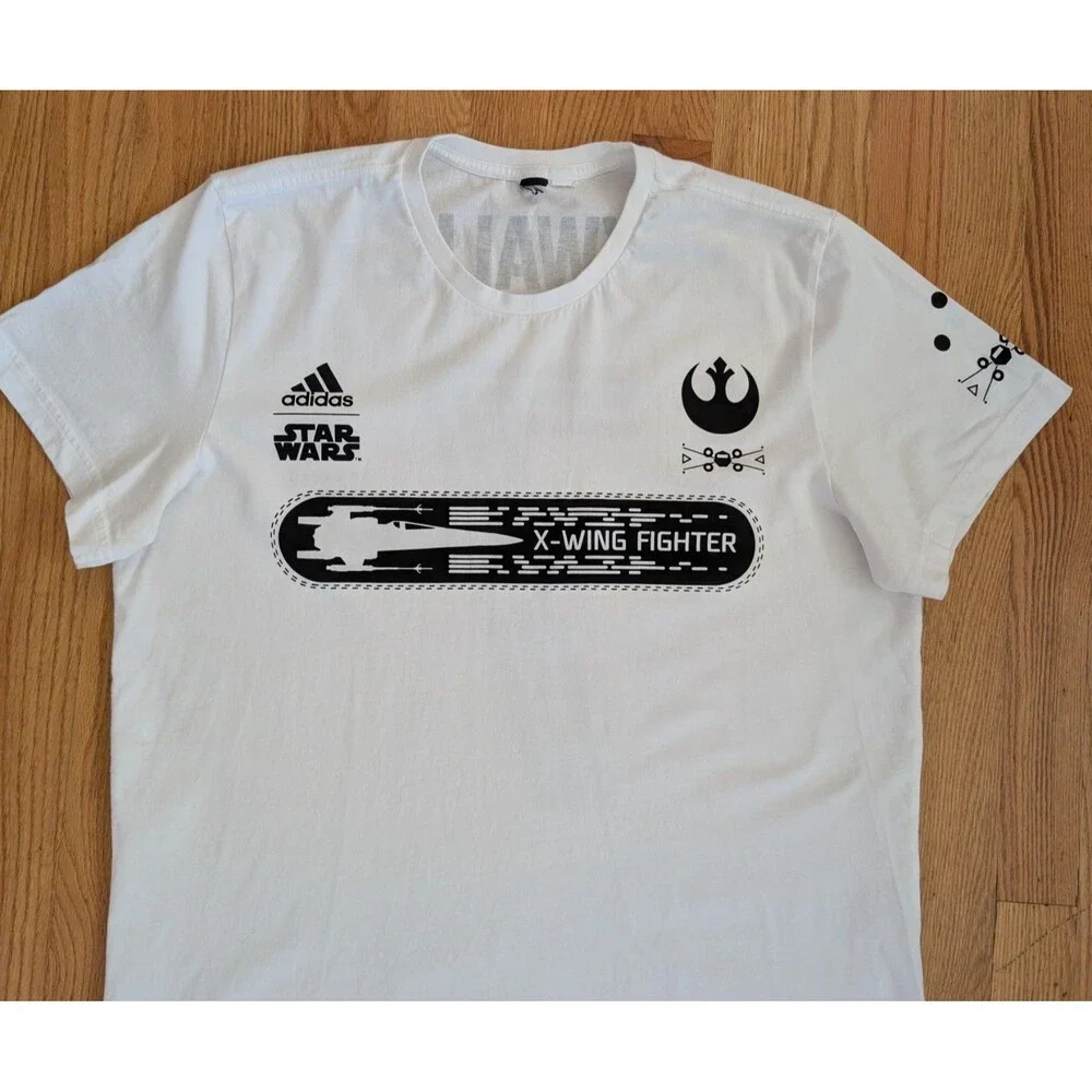 Star Wars Adidas Luke Skywalker #7 X-Wing Soccer Jersey T-Shirt Mens Large